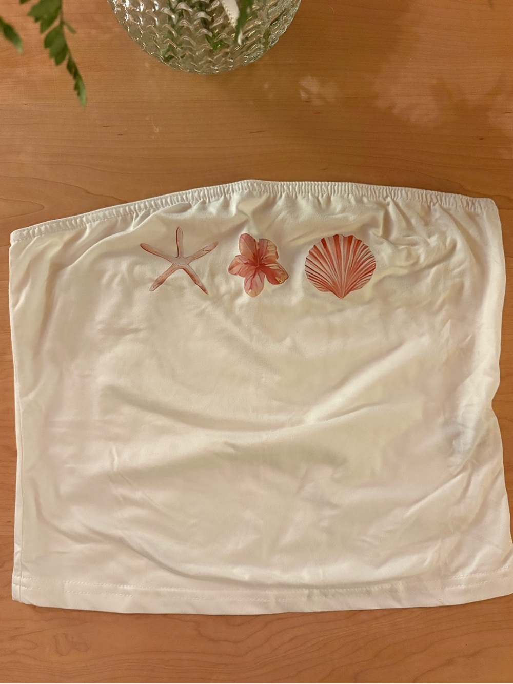 White Shell Tube Top